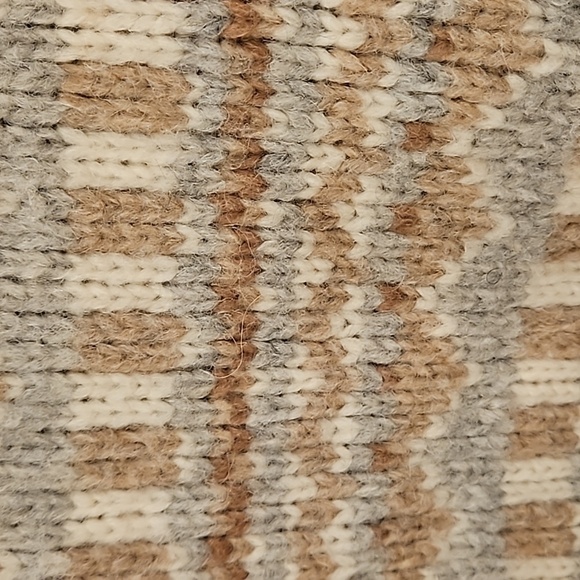 💕LOVESHACKFANCY💕 Cropped Fair Isle Sweater ~ Alpaca Wool Blend Tan Print Small - Picture 12 of 15